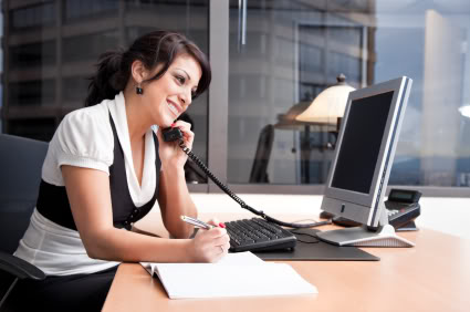 Woman desk phone istock 000008560944xsmall