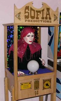 Sofia home made custom fortune teller arcade machines at www homemade fortune teller